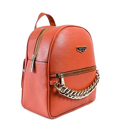 Bolsa Mochila Rafitthy Marrom Feminina