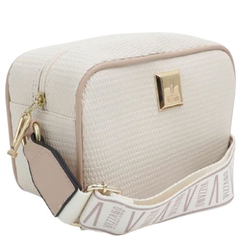 Bolsa Vizzano Tira Colo Off White e Bege Feminina