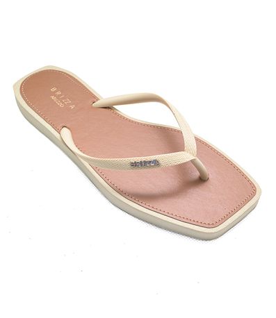 Chinelo Dedo Brizza Creme Feminino
