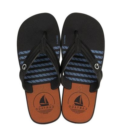Chinelo Dedo Cartago Atlanta II Preto e Azul Masculino