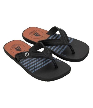 Chinelo Dedo Cartago Atlanta II Preto e Azul Masculino