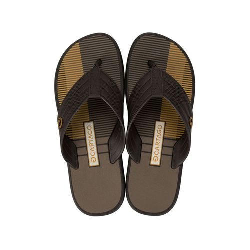 Chinelo Dedo Cartago Montreal Marrom e Bege Masculino