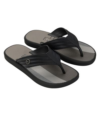 Chinelo Dedo Cartago Montreal Preto e Marrom Masculino