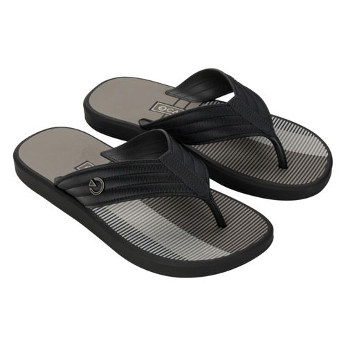 Chinelo Dedo Cartago Montreal Preto e Marrom Masculino