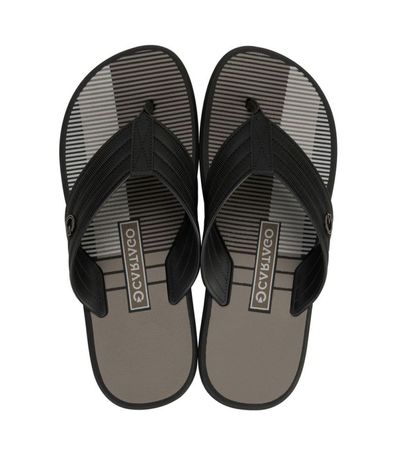 Chinelo Dedo Cartago Montreal Preto e Marrom Masculino
