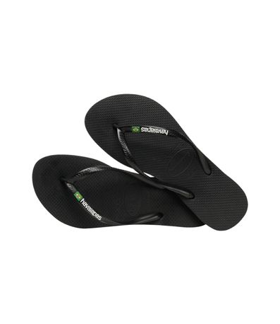Chinelo Dedo Havaianas Slim Brasil Preto Feminino