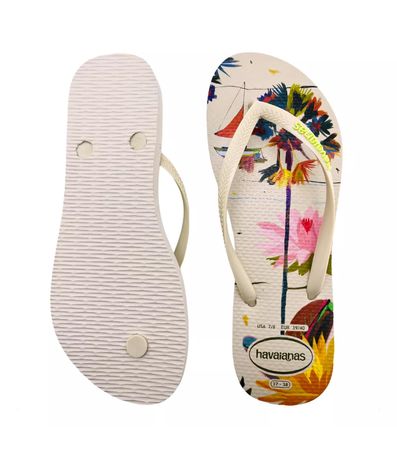 Chinelo Dedo Havaianas Slim Summer Bliss Bege Feminino