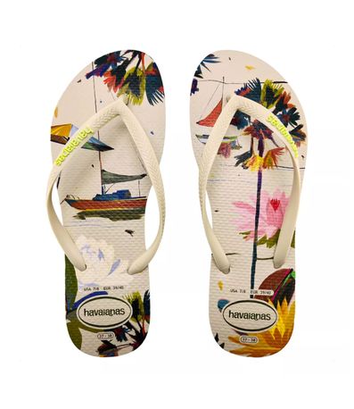 Chinelo Dedo Havaianas Slim Summer Bliss Bege Feminino