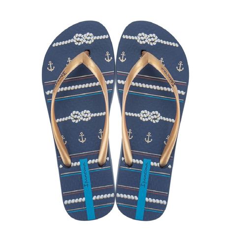 Chinelo Dedo Ipanema Azul e Branco Feminino