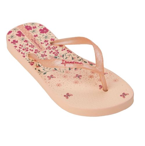 Chinelo Dedo Ipanema Bege Perolado e Rosa Feminino