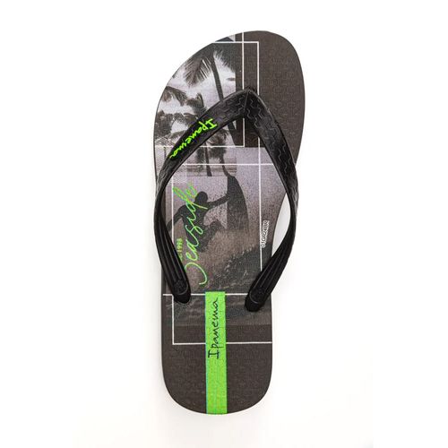 Chinelo Dedo Ipanema Menino Surf Preto e Verde Juvenil Masculino