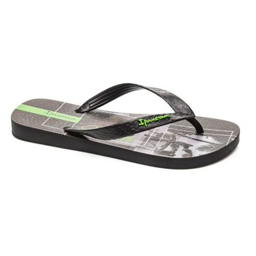 Chinelo Dedo Ipanema Menino Surf Preto e Verde Juvenil Masculino