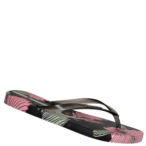 Chinelo Dedo Ipanema Preto e Rosa Feminino