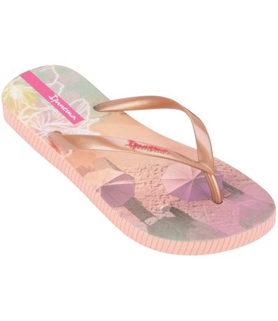 Chinelo Dedo Ipanema Rosa Metalizado Feminino
