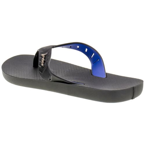 Chinelo Dedo Rider Preto e Azul Juvenil Masculino