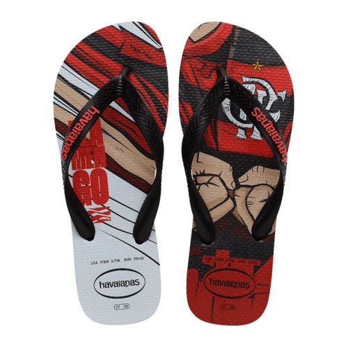 Chinelo Havaianas Top Times Flamengo Preto Masculino