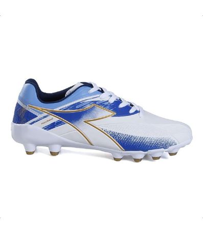Chuteira Campo Diadora Mondiale II Branco e Azul Masculino