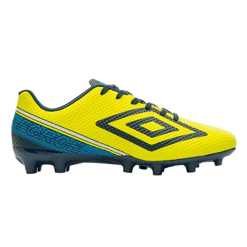 Chuteira Campo Umbro Force Amarelo Limão e Marinho Masculina