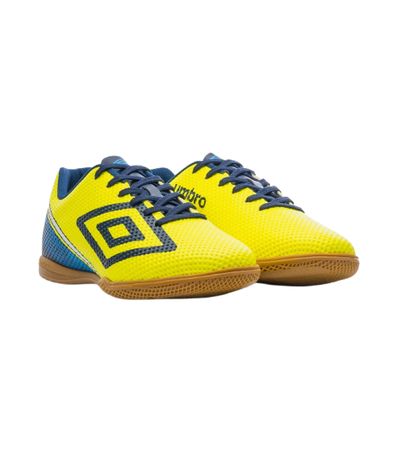 Chuteira Indoor Umbro Force Amarelo Limão e Marinho Masculina