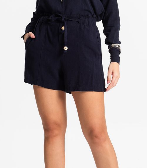 Shorts Feminino De Linho Strong Endless Azul