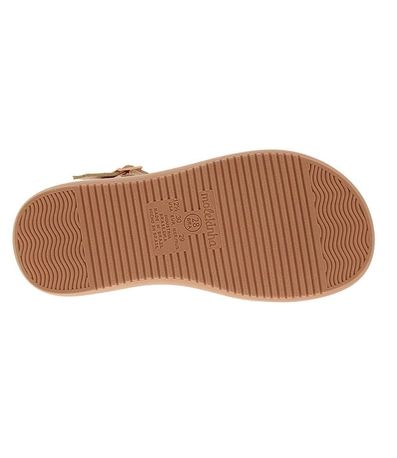 Rasteira Flatform Molekinha Nude e Ouro Rosado Infantil