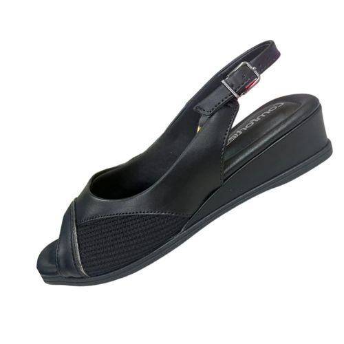 Sandália Anabela Comfortflex Preto Feminino