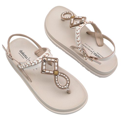 Sandália Flatform Dakota Creme Feminina