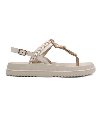 Sandália Flatform Dakota Creme Feminina