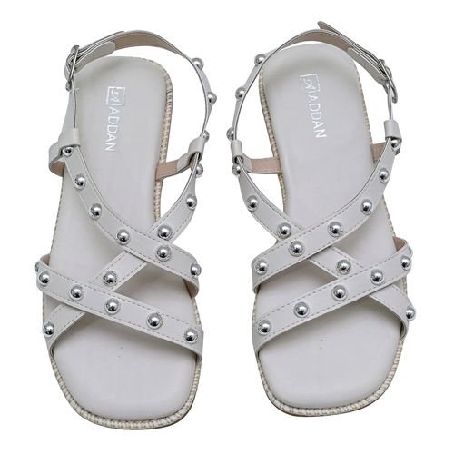 Sandália Flats Addan Off White Feminina