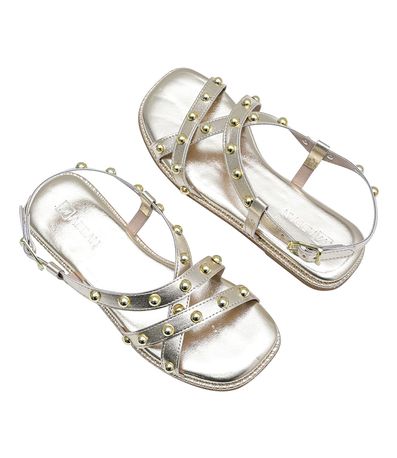 Sandália Flats Addan Ouro Light Feminina