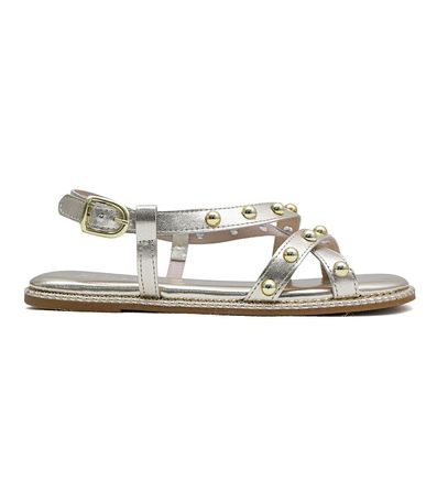 Sandália Flats Addan Ouro Light Feminina