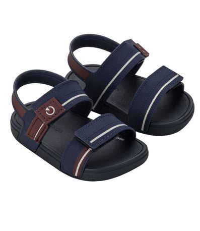 Sandália Flats Grendene Kids Azul e Bordo Infantil