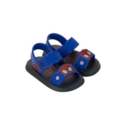 Sandália Flats Grendene Kids Azul e Vermelho Infantil