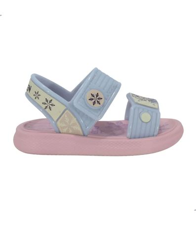 Sandália Flats Grendene Kids Frozen Rosa e Azul Infantil Feminino