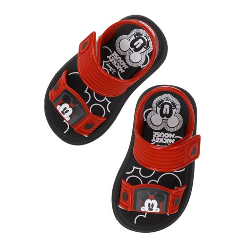 Sandália Flats Grendene Kids Mickey Preta e Vermelha Infantil Masculina