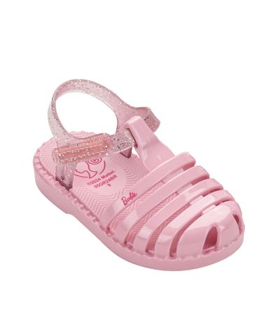Sandália Flats Grendene Rosa Infantil Feminina
