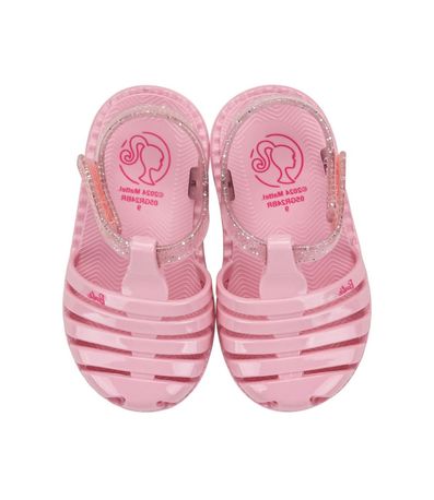 Sandália Flats Grendene Rosa Infantil Feminina