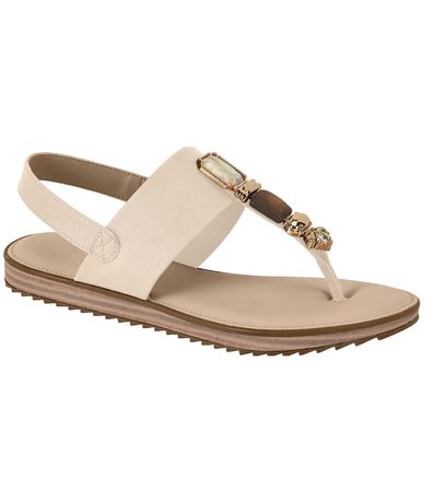 Sandália Flats Modare Creme Feminina