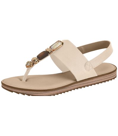 Sandália Flats Modare Creme Feminina