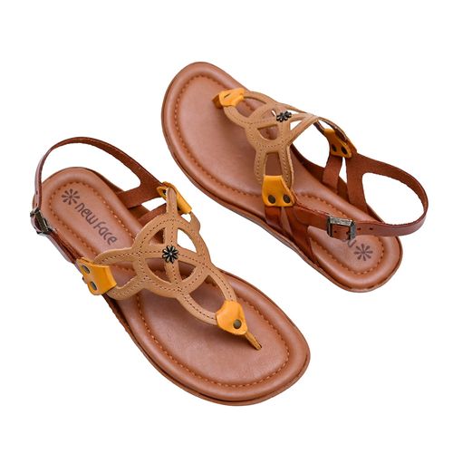 Sandália Flats New Face Nuts Mix Feminina