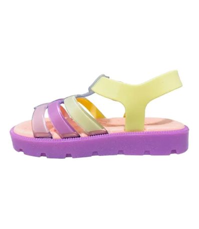 Sandália Flats Zaxynina Amarelo Claro Infantil Feminina