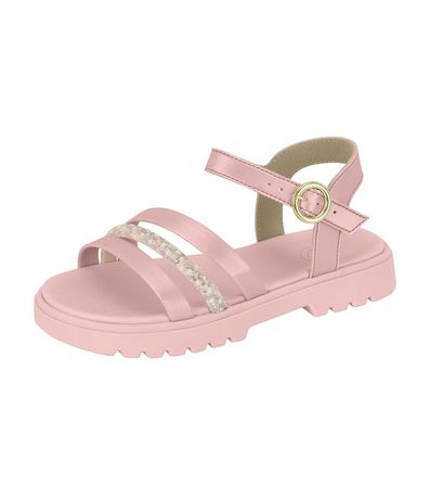 Sandália Rasteira Molekinha Rosa e Furtacor Infantil