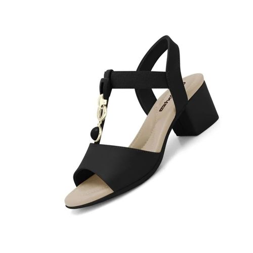 Sandália Salto Comfortflex Preto Feminino