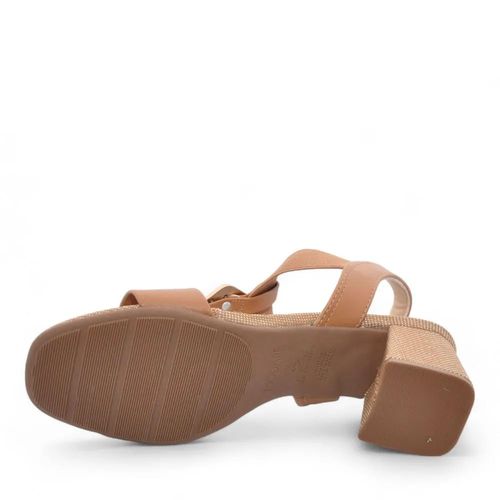 Sandália Salto Modare Camel Feminina