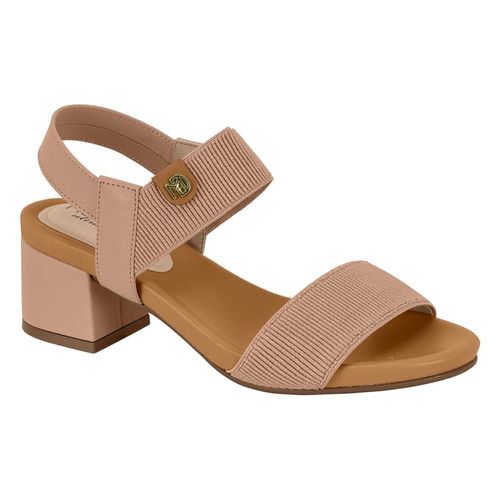 Sandália Salto Modare Nude e Camel Feminina