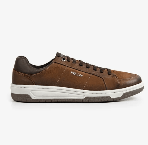Sapatênis Casual Ferracini Vox Caramelo e Tabaco Masculino