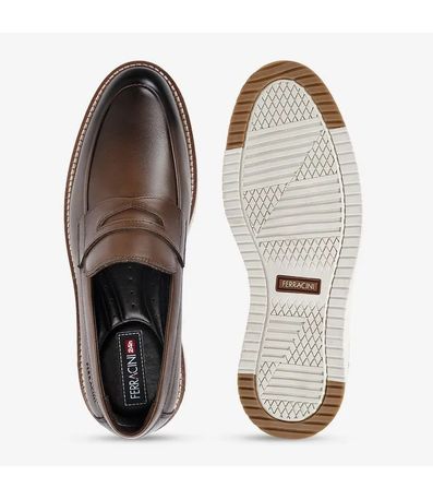 Sapato Mocassim Ferracini Marrom Masculino