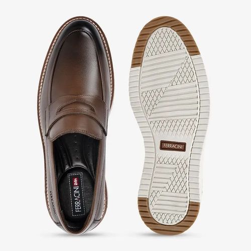 Sapato Mocassim Ferracini Marrom Masculino