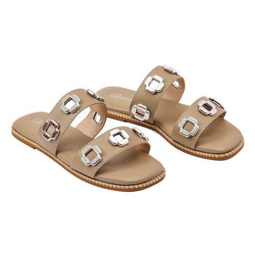 Tamanco Flats Addan Nude Feminino