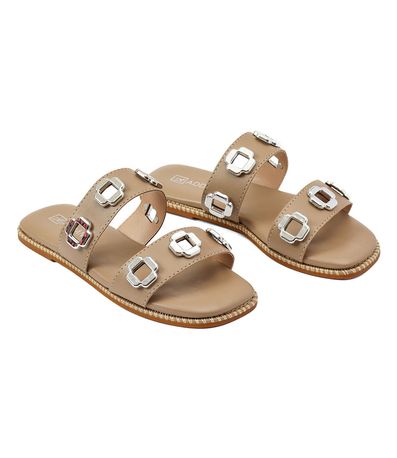 Tamanco Flats Addan Nude Feminino